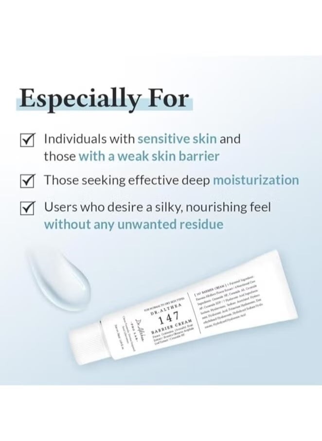 Dr. Althea 147 Barrier Cream - Hydrating & Soothing Skin Protection for Sensitive Skin, 50m