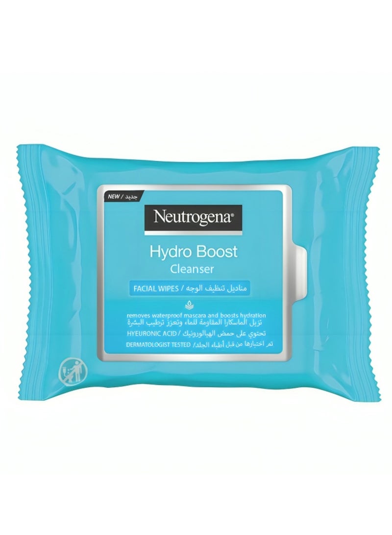 25-Piece Hydro Boost Cleanser Facial Wipes