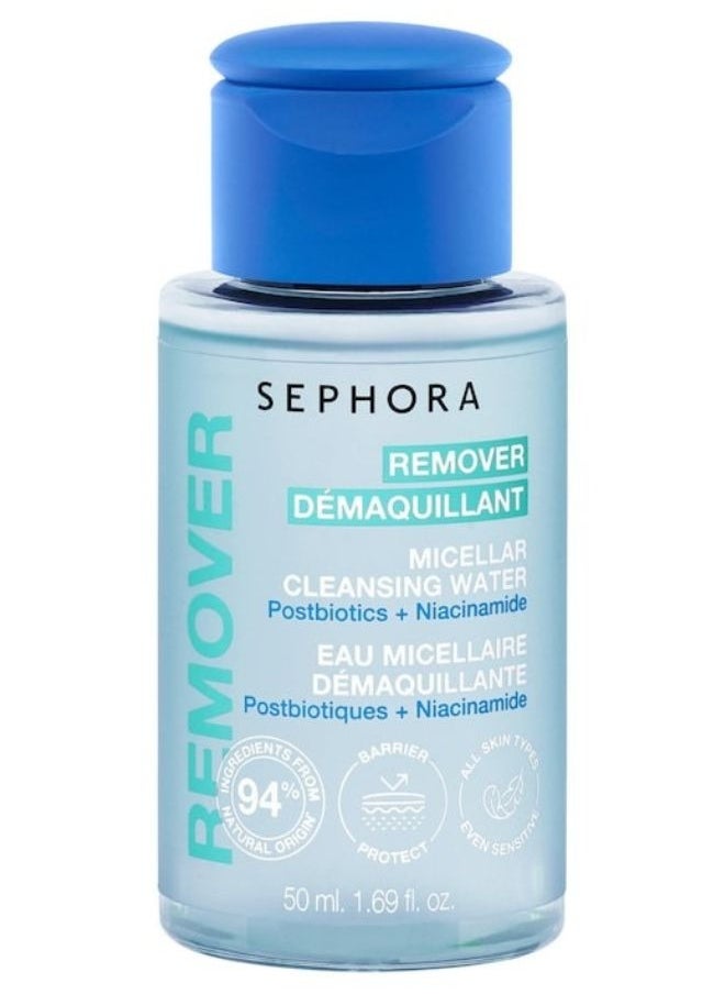 SEPHORA COLLECTION Micellar Cleansing Water 50ml:Gentle, No-Rinse Makeup Remover and Skincare Cleanser for All Skin Types, Including Sensitive Skin.