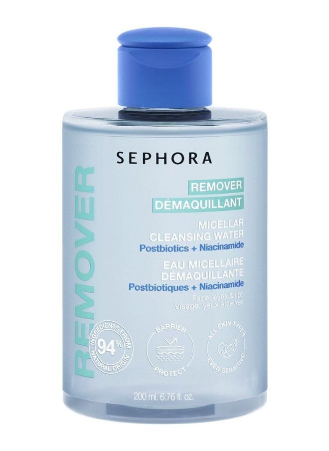 SEPHORA COLLECTION Micellar Cleansing Water 200ml:Gentle, No-Rinse Makeup Remover and Skincare Cleanser for All Skin Types, Including Sensitive Skin.