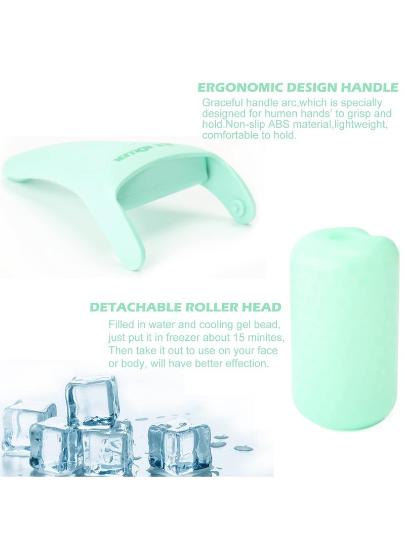 Ice Roller for Face and Body Massage, Facial Roller Skin Care Tool for Reduce Wrinkles and Puffiness, Migraine Pain Relief and Skin Tighten, Cold Therapy for Cooling and Calming(Green)