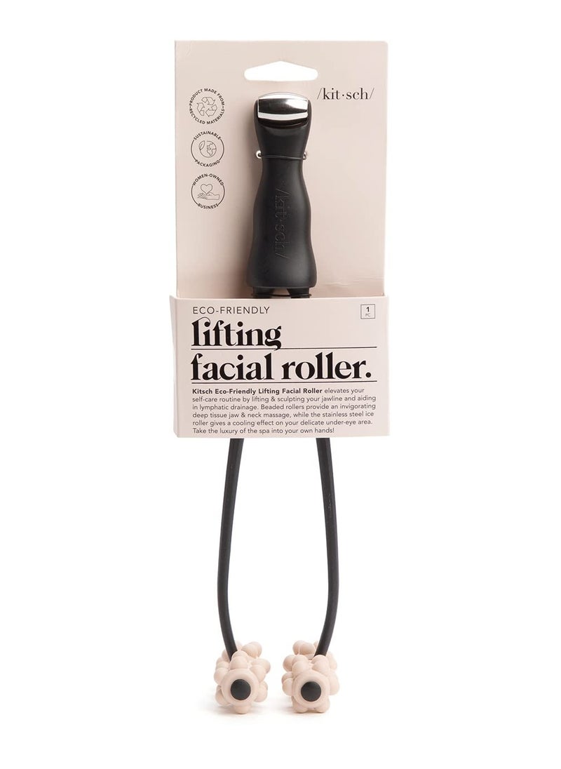 Kitsch Facial Lifting Roller for Wrinkles & Firming | 2-in-1 Eye & Face Massager Tool for Self-Care | Jawline Sculpting, Neck Lifting, and Skin Tightening Facial Roller Massager