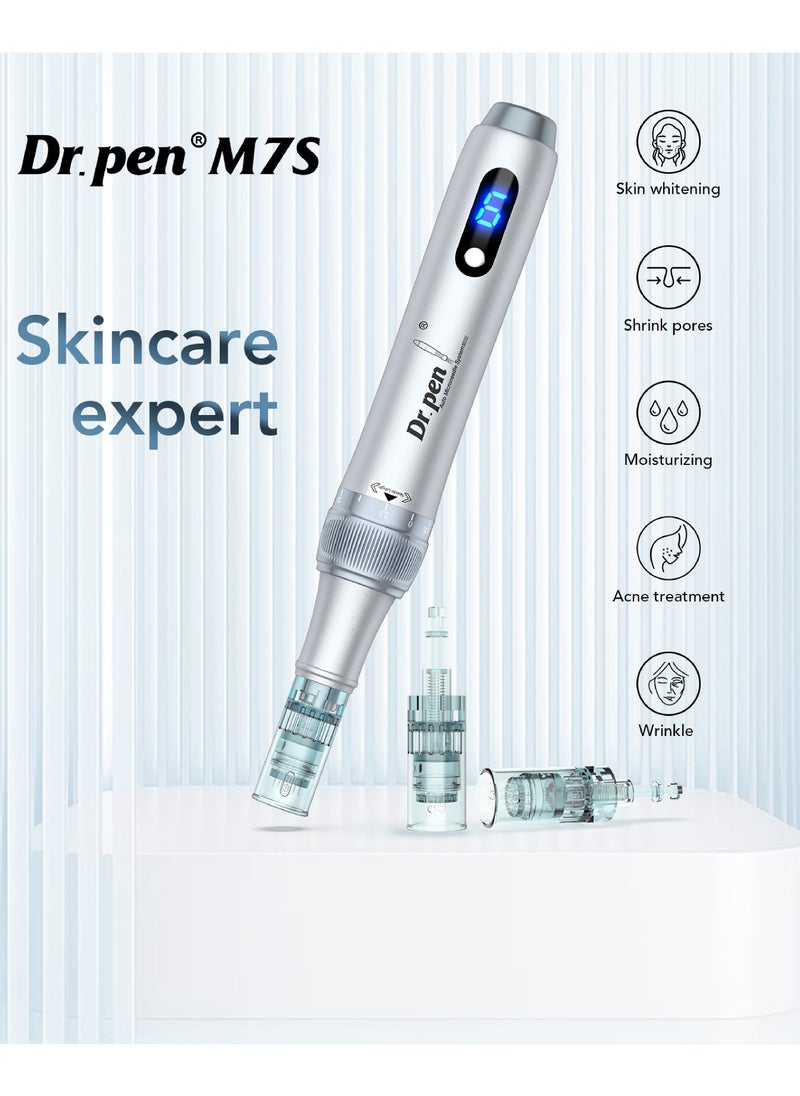 Dr.Pen M7S Microneedle Roller Kit with 20x36 Tips | Professional At-Home Dermaroller for Acne Scars & Hair Growth