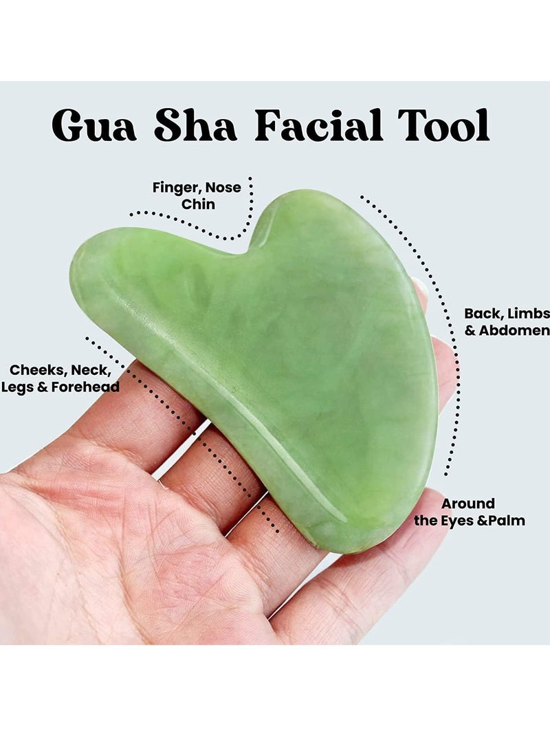 ROSELYNBOUTIQUE Gua Sha Facial Tools Face Roller for Wrinkless Natural Skincare Tool Jade Roller Guasha Tool for Face
