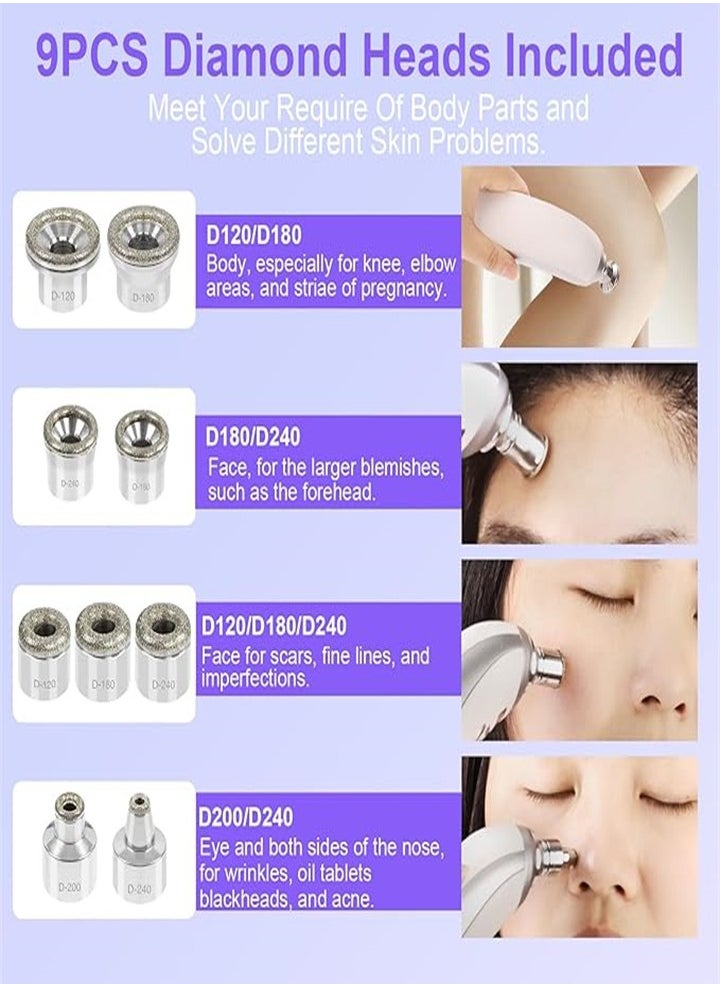 Portable diamond microdermabrasion machine, handheld, blackhead removal, facial skin care, acne scar beauty instrument