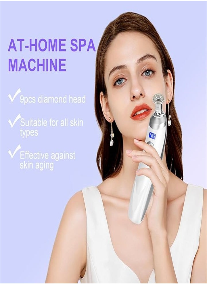 Portable diamond microdermabrasion machine, handheld, blackhead removal, facial skin care, acne scar beauty instrument