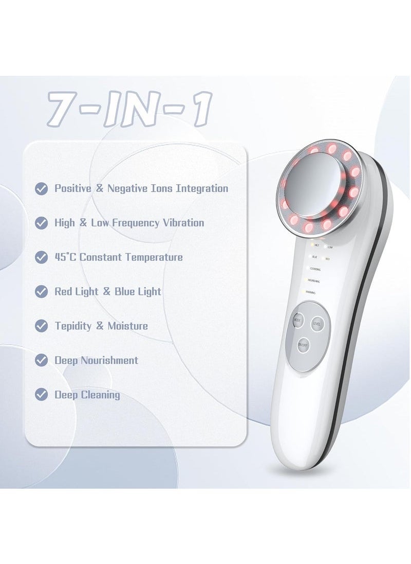 ES-1022 Microcurrent Facial Device Face Massager Facial Massager Face Roller Tools for Skin Care (White)