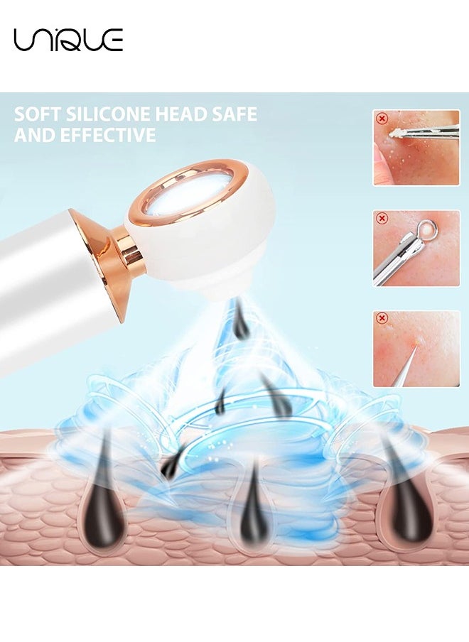 Visual Blackhead Remover Vacuum - 3 Adjustment Modes & 3 Silicone Nozzle Blackhead Extractor - Pore Cleaner LED Magnifier - Professional Black Head Extractions Tool for Facial Deep Cleansing