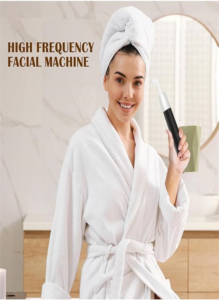 Rechargeable High Frequency Facial Massager, Portable Multi-Function Facial Handheld for All Skin Care Needs - with 4 Tubes