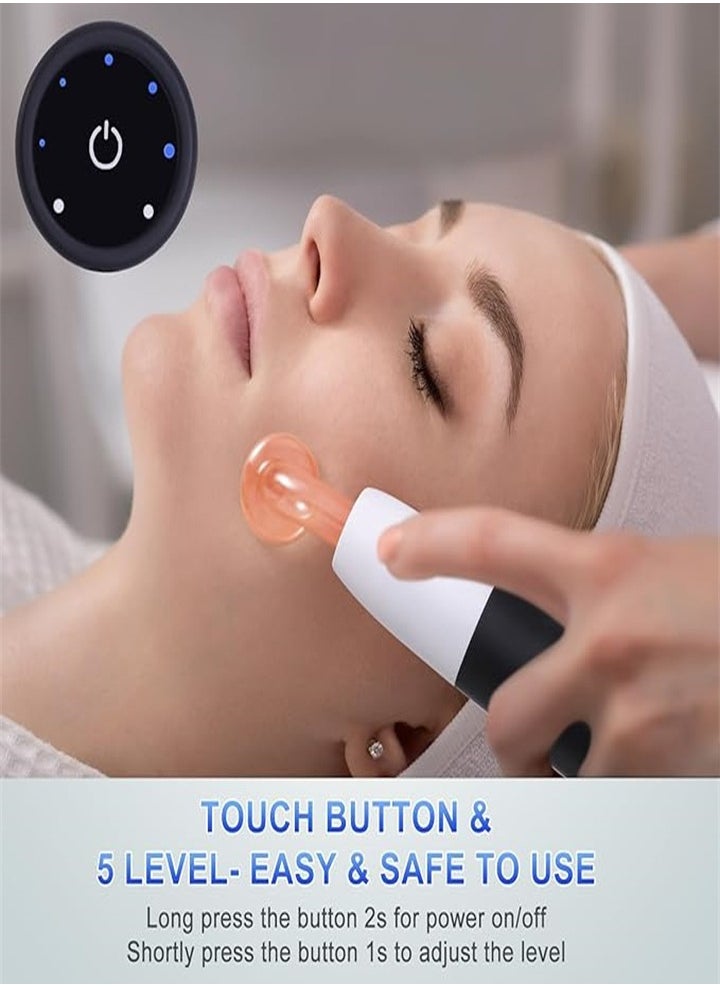 Rechargeable High Frequency Facial Massager, Portable Multi-Function Facial Handheld for All Skin Care Needs - with 4 Tubes