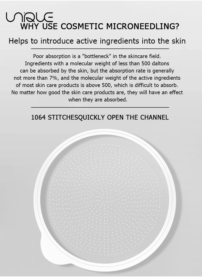 Microneedle Sticking Tablets and Puff - Disposable Soluble Microcrystalline Micro-tie Tablets - 1064 Needle Sticking Tablets - Insoluble Microneedles - Non-invasive Water Light Introduction Absorption Promotion Beauty Tools