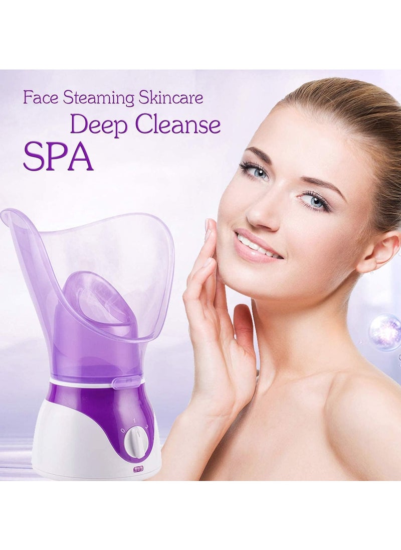 Facial Steamer, Beauty Spa Home Face Steamer Deep Cleaning Sauna Pores and Extract Blackheads, Rejuvenate and Hydrate Your Skin for Youthful Complexion- Face Steaming Skincare Deep Cleanse SPA