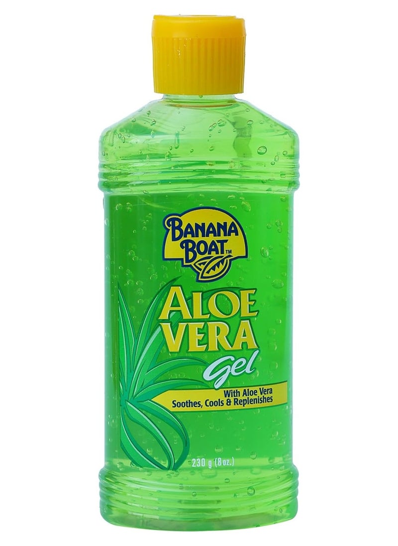 Banana Boat aloe vera gel-with pure leaf juice extracts-soothes cools & refreshes your dry sunburned skin-moisturizes softens skin-for all skin types-230g