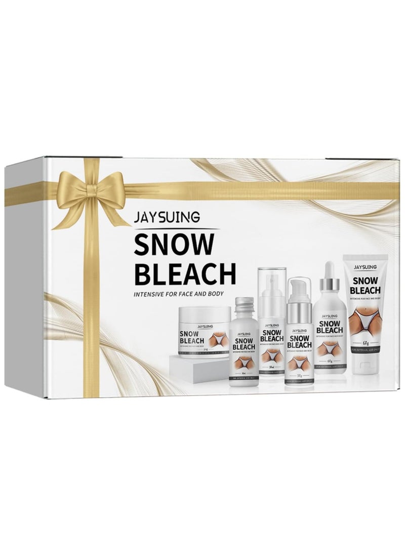 Jaysuing Snow Bleach Gift Set Moisturizing Niacinamide Face&Body Whitening Cream Underarm Knee Elbow Buttock Bleaching Lotion