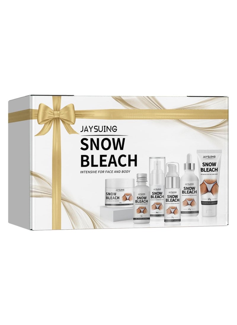 Jaysuing Snow Bleach Gift Set Moisturizing Niacinamide Face&Body Whitening Cream Underarm Knee Elbow Buttock Bleaching Lotion