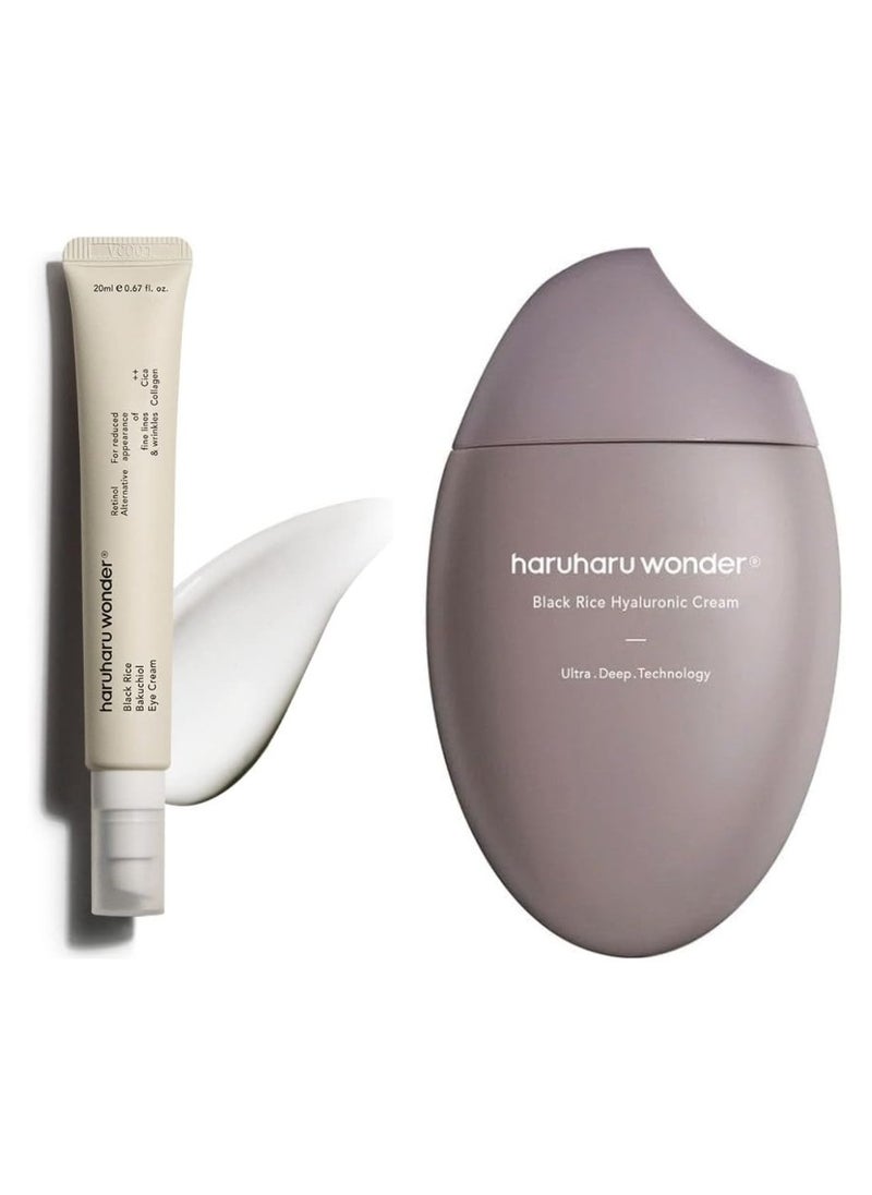 Haruharu Wonder Black Rice Bakuchiol Eye Cream and Black Rice Hyaluronic Cream