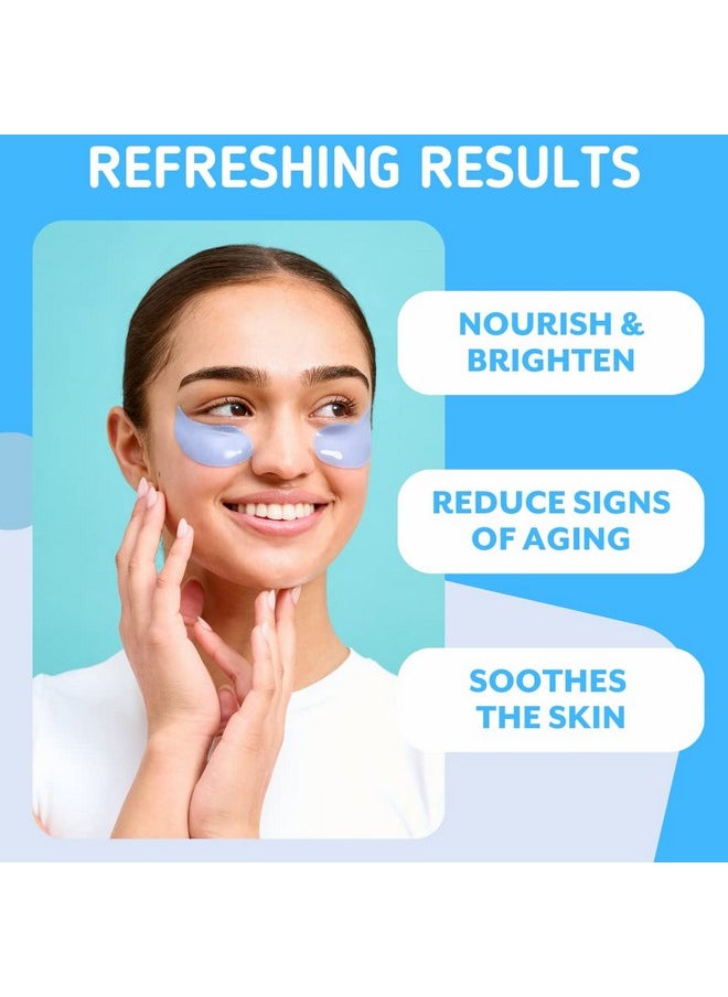 Iced Cooling Under Eye Mask Patches With Peptides, Cloudberry Oil And Bakuchiol. Cool Eye Gels To Firm Skin And Soothe, Reduce Fine Lines And Under Eye Bags 5 Pair