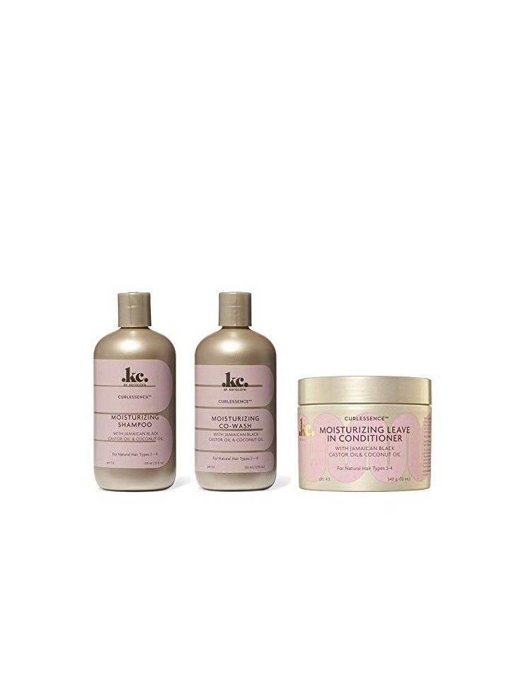 Keracare Curl-Essence Moisturizing Combo Set (COWASH&SHAMPOO&LEAVEIN)