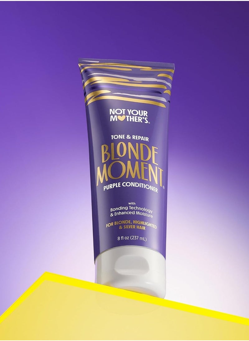Not Your Mother's Blonde Moment Purple Shampoo and Conditioner (2-Pack) - 8 fl oz - Ideal for Blonde, Highlighted Brunette, Silver Hair - Helps with Bonding, Anti-Brass Toning, Repair, and Hydration