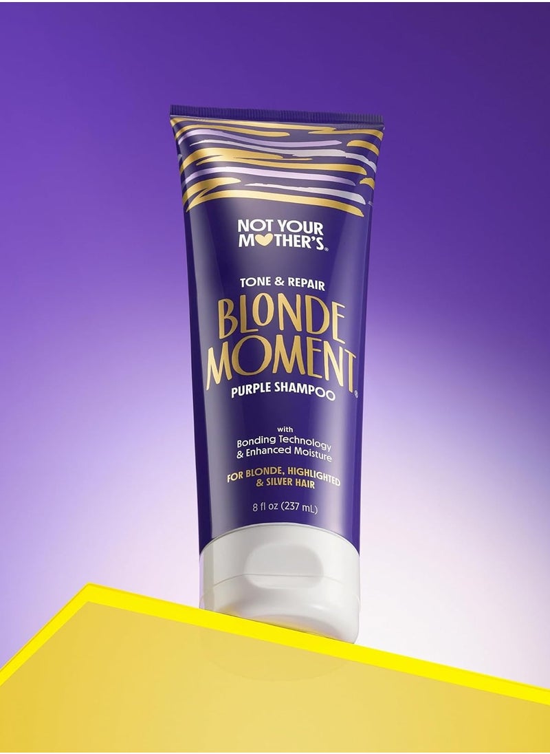 Not Your Mother's Blonde Moment Purple Shampoo and Conditioner (2-Pack) - 8 fl oz - Ideal for Blonde, Highlighted Brunette, Silver Hair - Helps with Bonding, Anti-Brass Toning, Repair, and Hydration