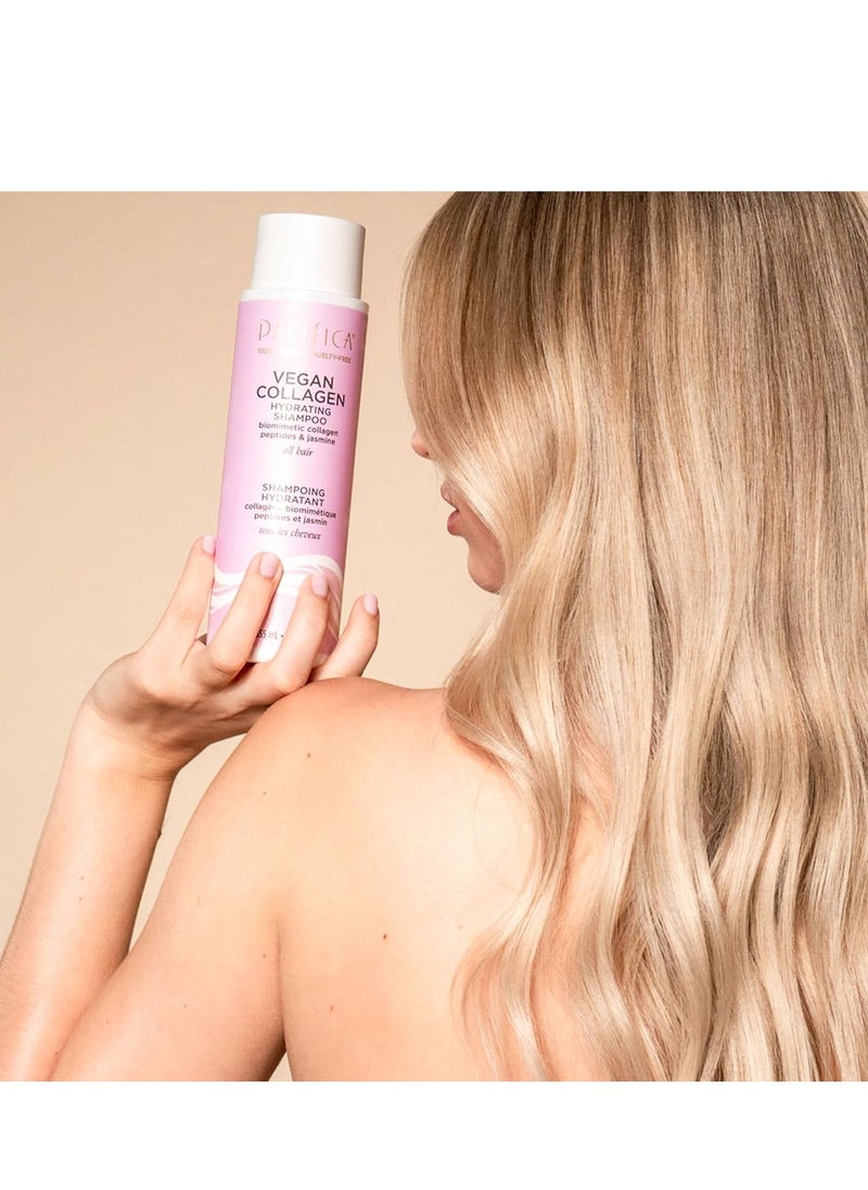 Pacifica Shampoo & Conditioner Set - Vegan Collagen Hydrating Hair Care, Restore Shine, Moisture, Repair Split Ends, For Dry, Damaged Hair Clean Vegan & Cruelty-Free Dermatologist Tested