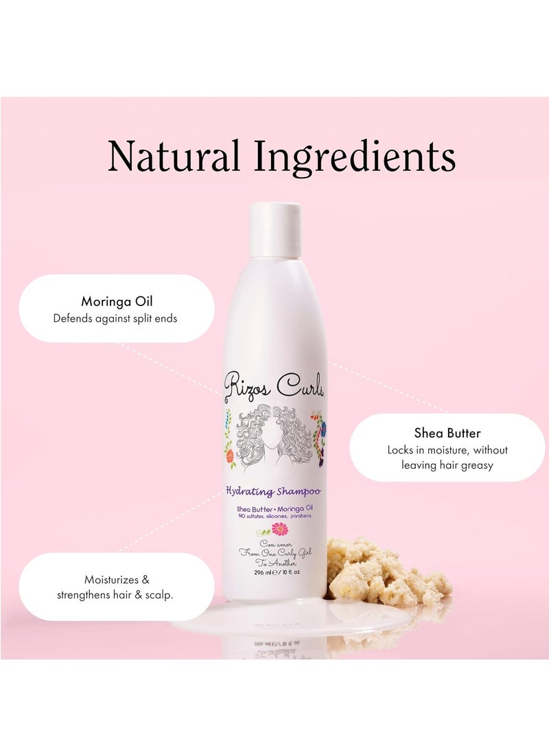 Rizos Curls Wash Day Bundle, Hydrating Shampoo & Deep Conditioner Bundle, Gently Cleanse and Hydrate Curly Hair, Moisturize Scalp & Hair, Clean & Natural Ingredients for all Hair Types 1a - 4c