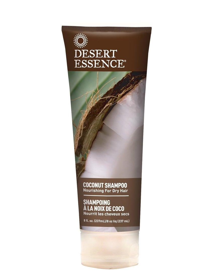Desert Essence Coconut Shampoo & Conditioner Bundle - 8 Fl Ounce - Nourishing For Dry Hair - Delightful Scent - Refreshes Skin - Coconut Oil