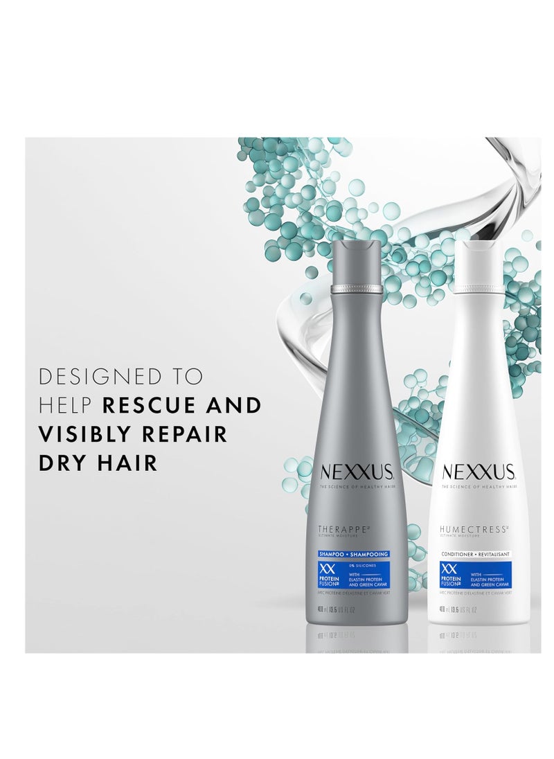 Nexxus Shampoo and Conditioner Therappe & Humectress 2 Count for Dry Hair Care With Proteinfusion Blend for 24-hour Moisture 13.5 oz