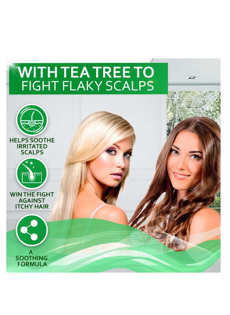 Tea Tree Oil Shampoo and Conditioner Set - Anti Dandruff Treatment for Itchy, Dry Scalps - Ideal for Women and Men with Oily Hair and Scalp Buildup - Sulfate and Paraben Free
