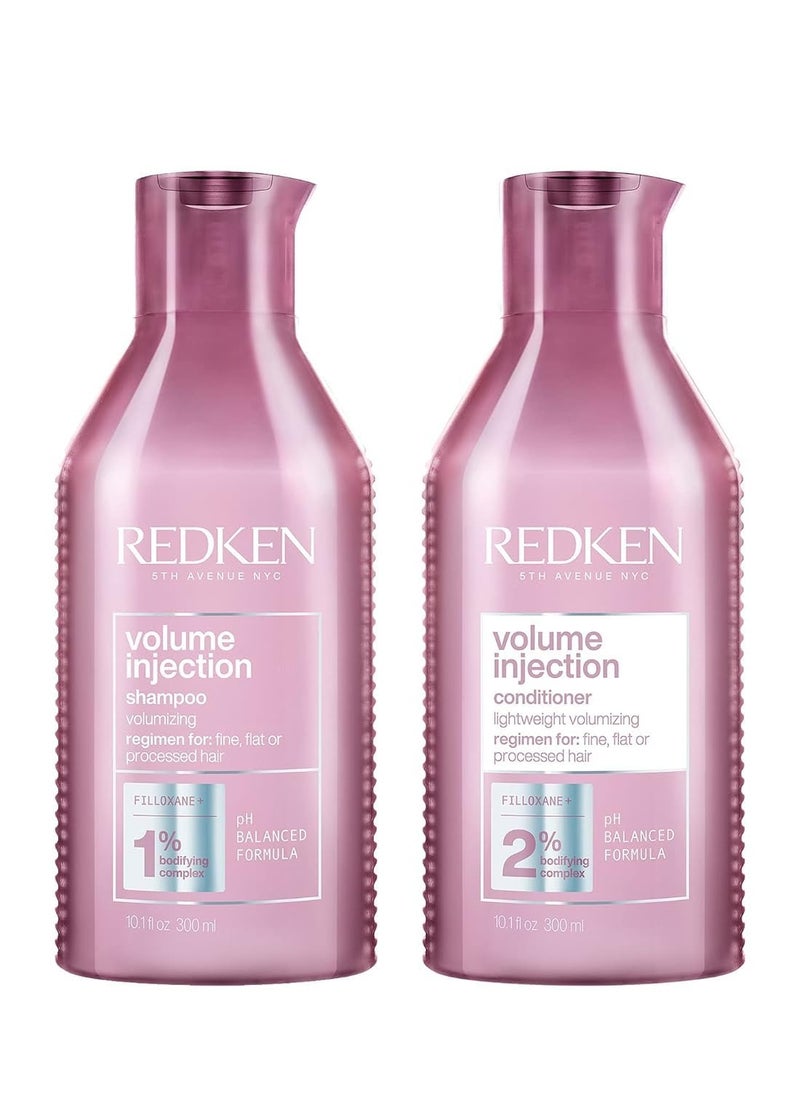 REDKEN Volume Injection Volumizing Shampoo and Conditioner | Hair Volumizer F