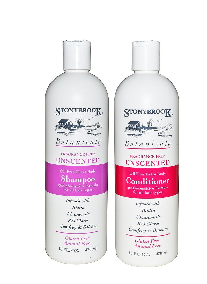 Botanicals Fragrance Free Unscented Shampoo and Conditioner Set