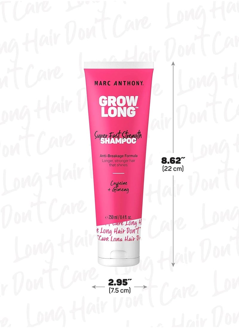 Marc Anthony Strengthening Biotin Shampoo, Grow Long Anti-Frizz, Anti-Breakage & Nourishing Formula For Split Ends - Vitamin E, Caffeine & Ginseng for Dry & Damaged Hair