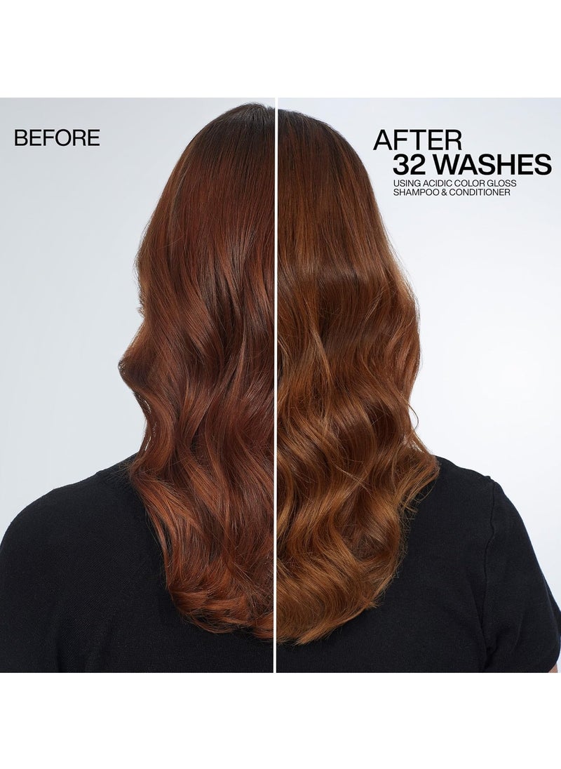 Redken Acidic Color Gloss Sulfate-Free Shampoo & Conditioner Set For Color-Treated Hair - Protects Color and Extends Shine
