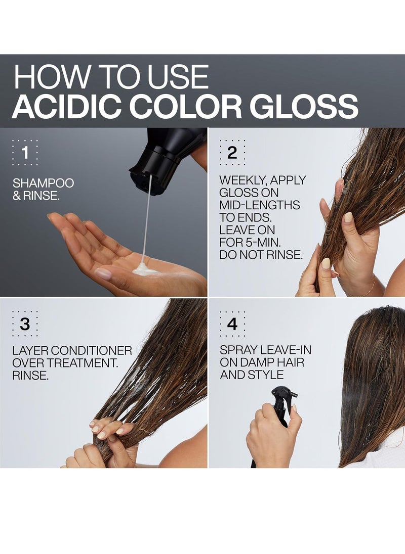 Redken Acidic Color Gloss Sulfate-Free Shampoo & Conditioner Set For Color-Treated Hair - Protects Color and Extends Shine