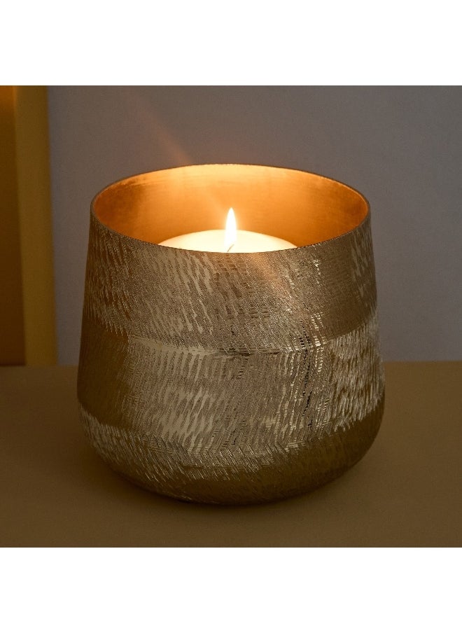 Catlyn Aluminum Textured Votive Holder 18 x 16 x 18 cm