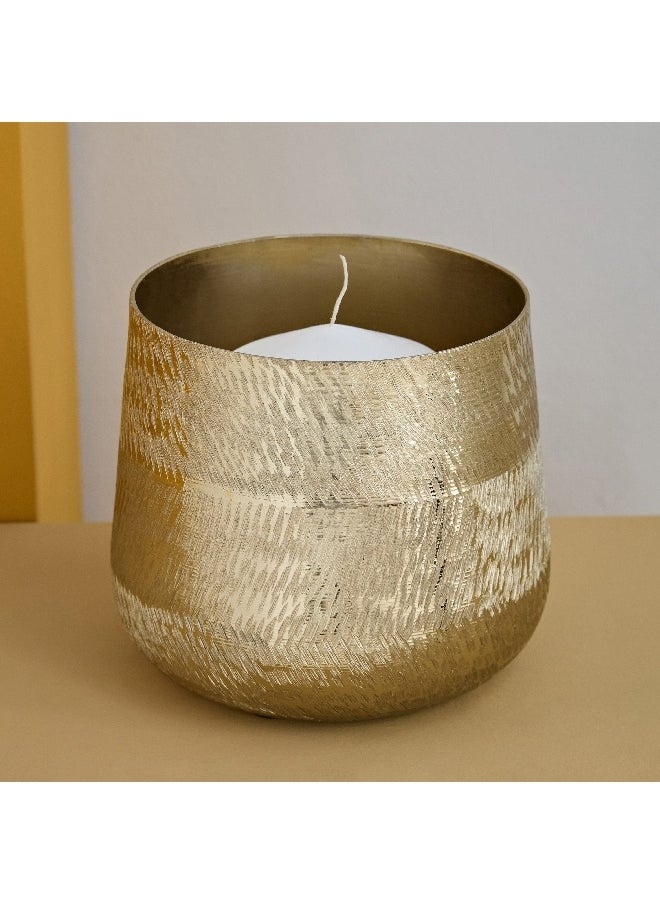 Catlyn Aluminum Textured Votive Holder 18 x 16 x 18 cm