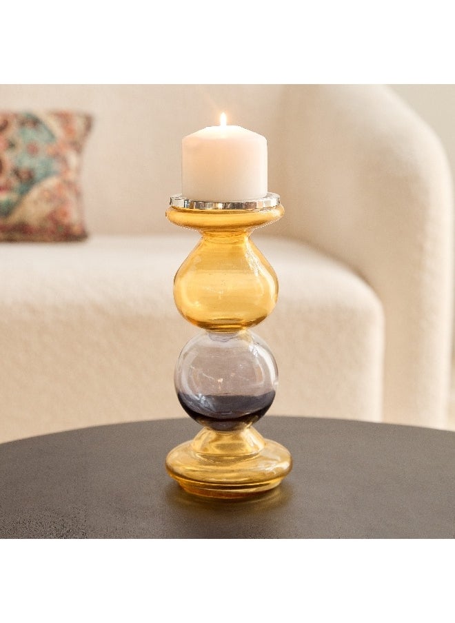 Moten Glass Decorative Candleholder 11 x 11 x 28 cm