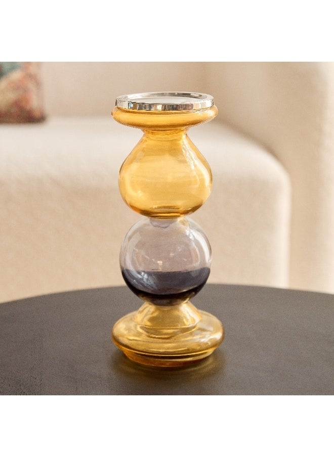 Moten Glass Decorative Candleholder 11 x 11 x 28 cm