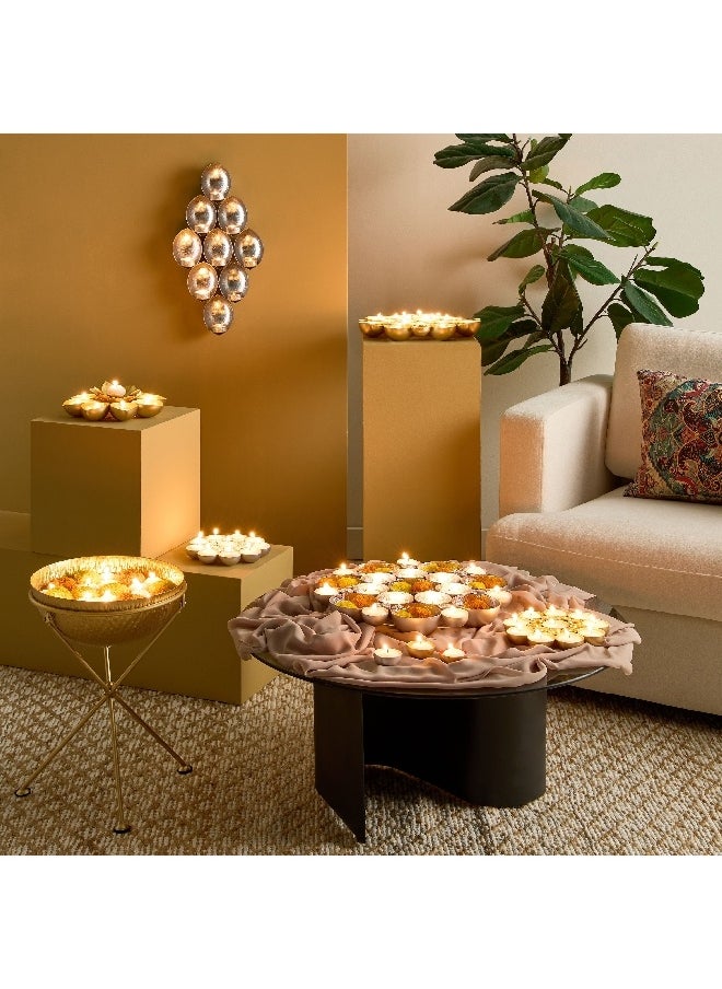 Neom Metal Diya Wall Accent 27 x 27 x 6 cm