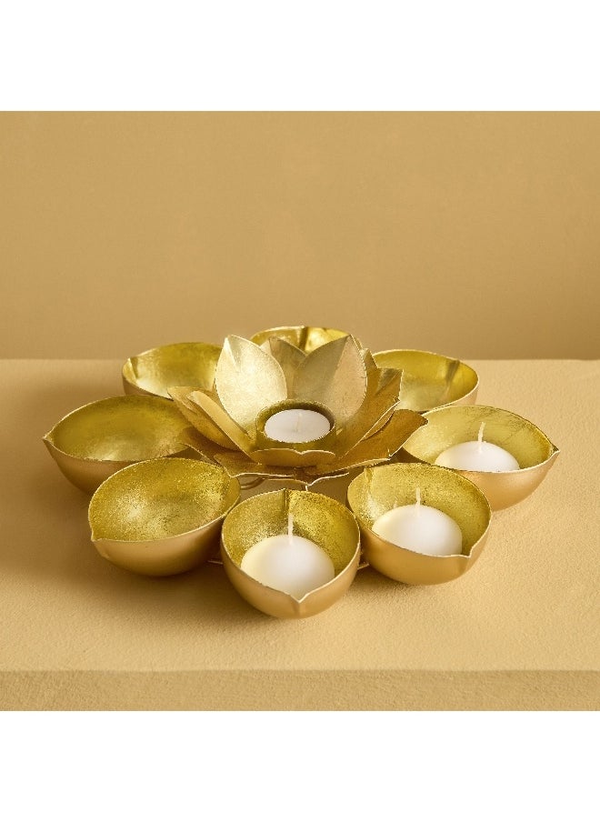 Neom Metal Diya Wall Accent 27 x 27 x 6 cm