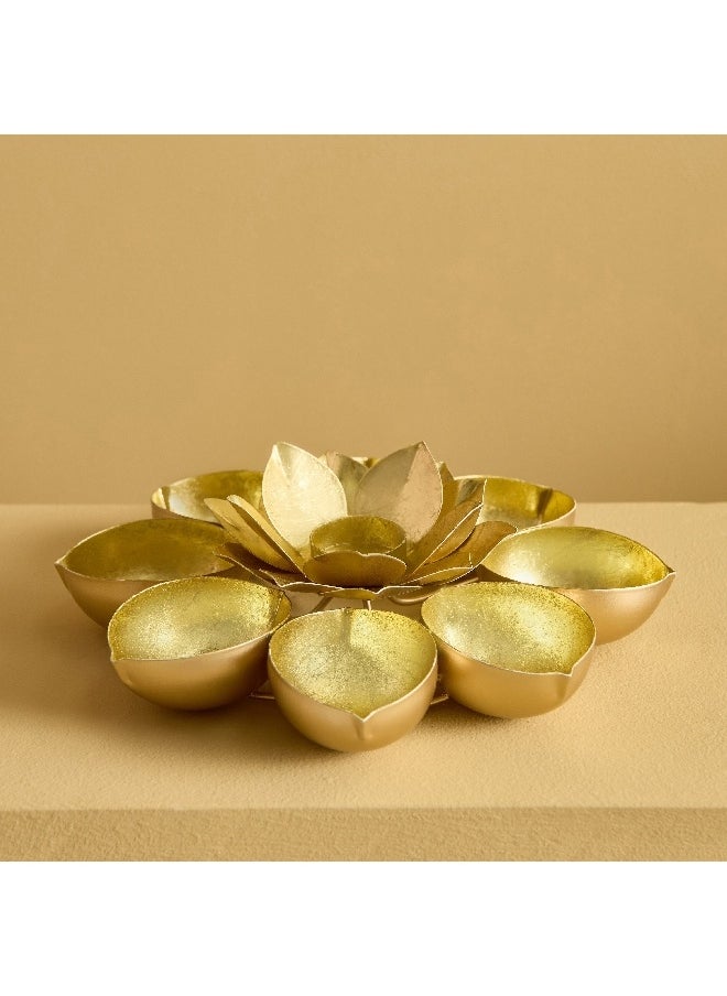 Neom Metal Diya Wall Accent 27 x 27 x 6 cm