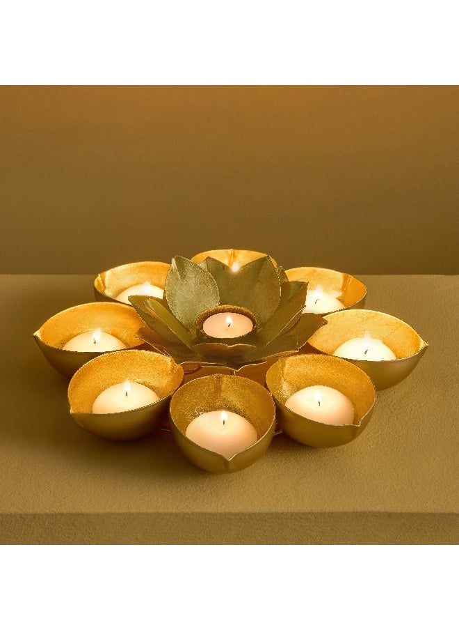 Neom Metal Diya Wall Accent 27 x 27 x 6 cm