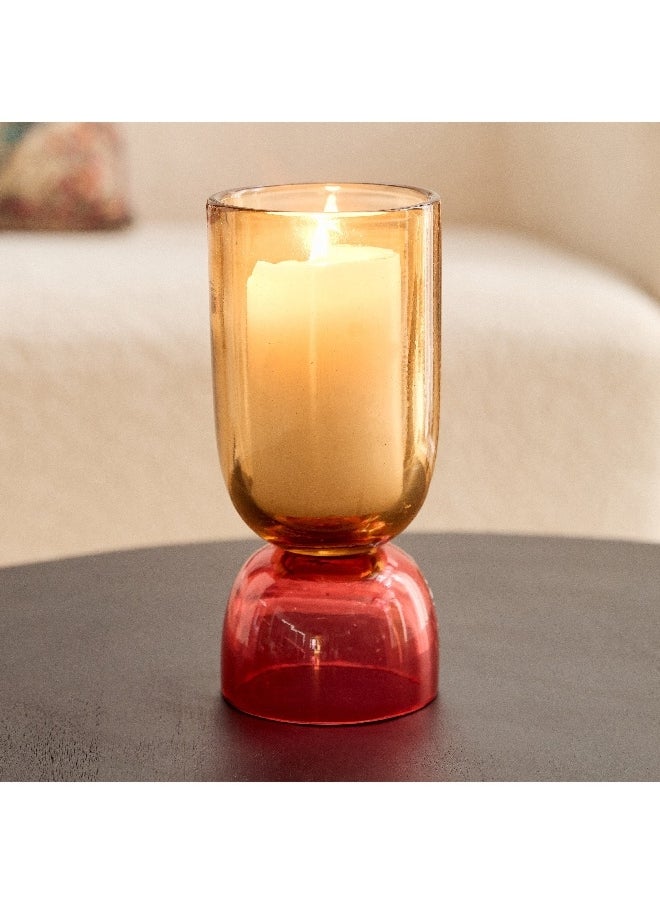 Moten Glass Hurricane Candleholder 10 x 10 x 23 cm