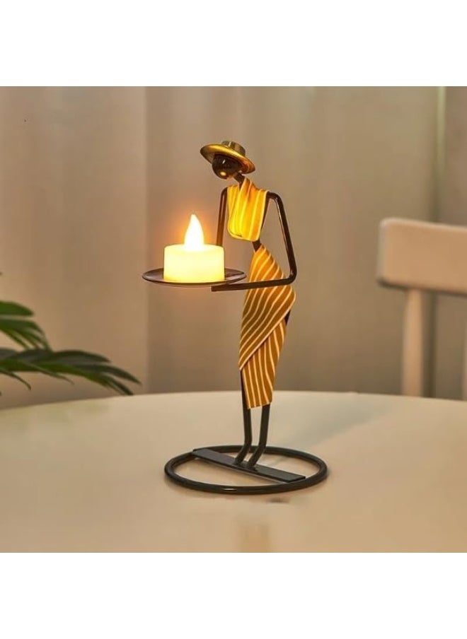 BLISS VIE Unique Figurines Candlestick Creative Abstract Figure Statue Ornament