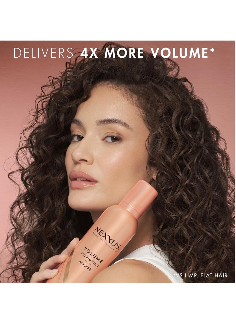 Nexxus Volumizing Foam Hair Mousse, Volume Volumizing Mousse, Hair Styling Mousse, Pink, 10.6 Ounce (Pack of 1)
