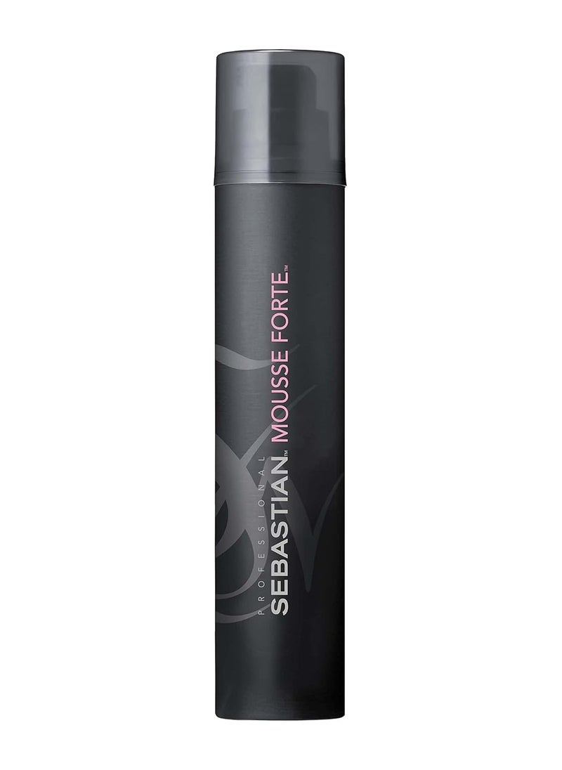 Sebastian Mousse Forte, Strong-Hold Mousse for Professional Hair Styling, 7 oz