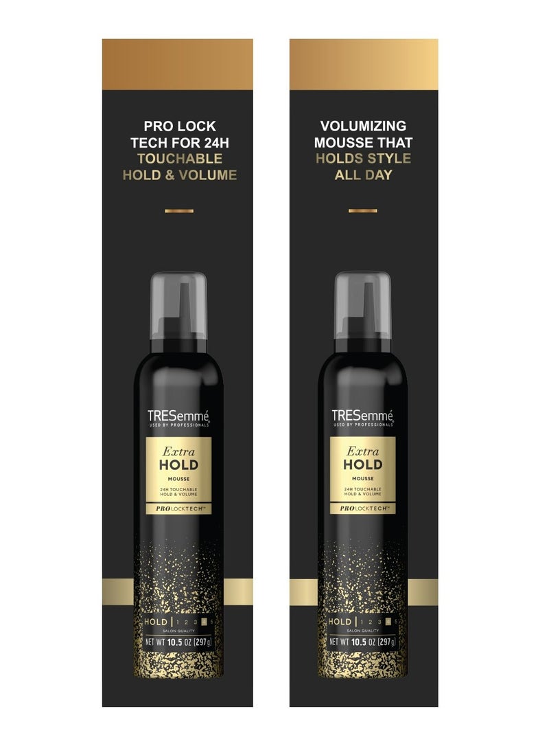 TRESemmé Hair Mousse 2-Pack + Keratin Repair Hair Mask – Extra Hold Alcohol-Free, Anti-Humidity, Anti-Frizz Hair Products (3 Piece Set)