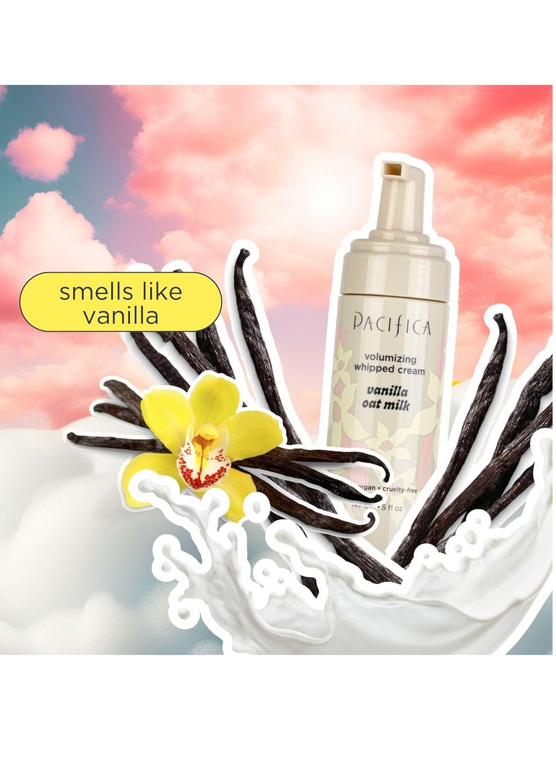 Pacifica Hair Mousse - Vanilla Oat Milk – Light Hold for Soft Volume & Hydration with Touchable Hold, Delightful Vanilla Scent, Vegan & Cruelty-Free, 5 fl oz