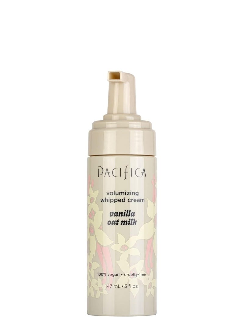 Pacifica Hair Mousse - Vanilla Oat Milk – Light Hold for Soft Volume & Hydration with Touchable Hold, Delightful Vanilla Scent, Vegan & Cruelty-Free, 5 fl oz