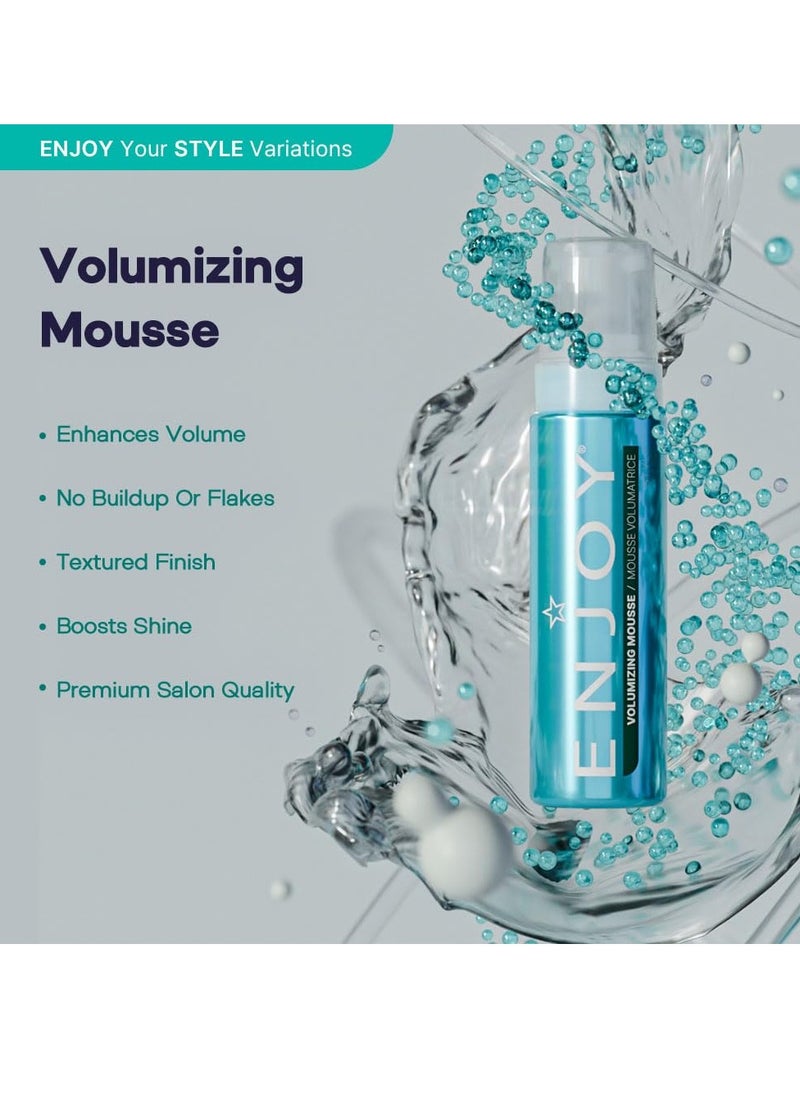 ENJOY Volumizing Mousse (6.8 OZ) Volume Building Mousse; Lightweight Ingredients add Extra Body
